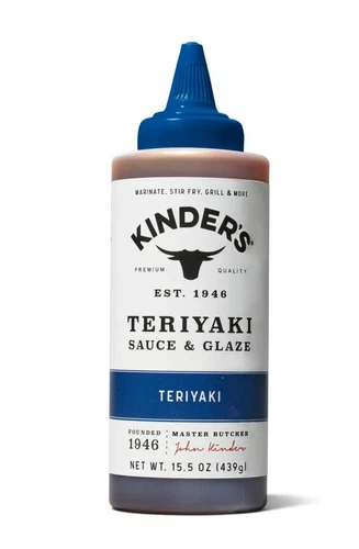 🟡 New Kinder's Wing Teriyaki Japanese Sauce Dip Bottle 15.5oz