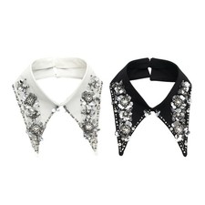 Rhinestones Laple Shawl for Lady Girl Shawl False Collar Delicate Women Collar