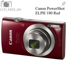 Canon PowerShot ELPH 180 20MP Digital Camera 8x Optical Zoom Red Fast Shipping