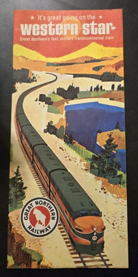 #ad Vintage Great Northern Railroad Advertising Brochure Western Star L J $14.00