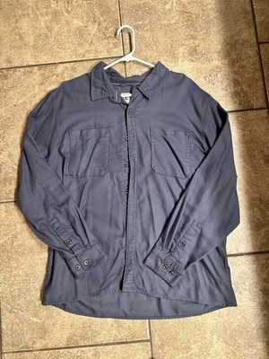 Marmot Mountain Works Men's Blue Long Sleeve Button-Up Shirt XL Casual
