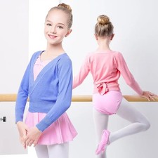 Girls Ballet Sweater Dance Knitted Cardigans Warm Ballet Wrap Tops Ballet Coat