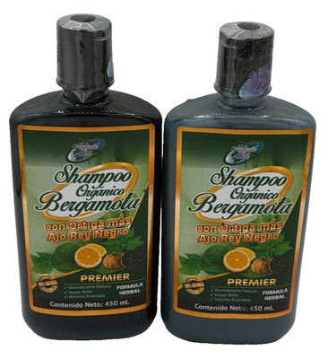 Natural Life Shampoo Organico Bergamota Premier Formula Herbal 450mL Pack of 2