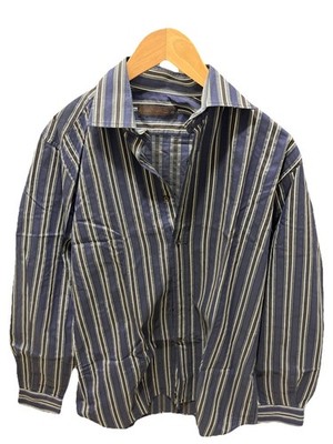 Etro Men s Striped Button-Up Shirt   Long Sleeve   Blue   Size S