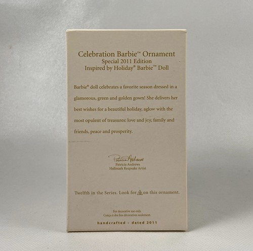 🌟Hallmark Keepsake 2011 Celebration Barbie Holiday Christmas Ornament, Blonde - Picture 5 of 6