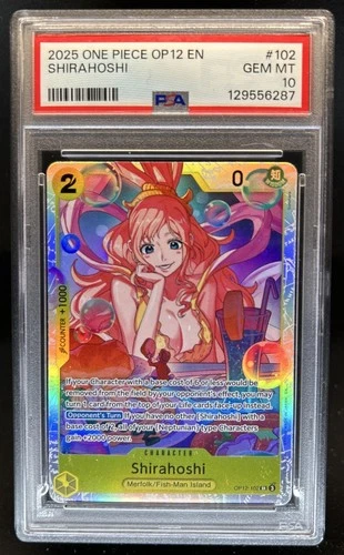 2025 One Piece Legacy of the Master Shirahoshi Super Rare #OP12-102 PSA 10