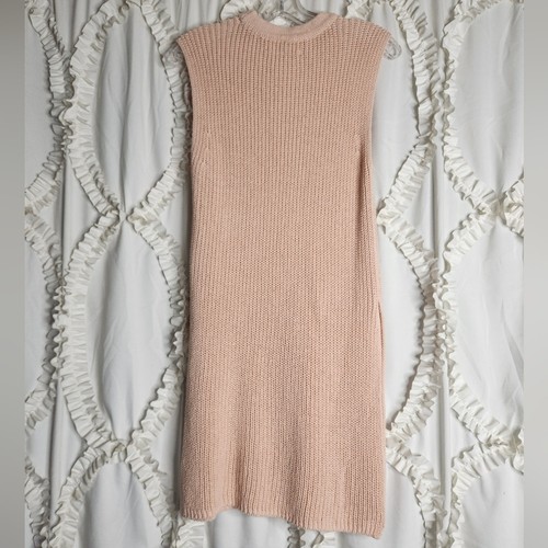 Aritzia Wilfred Palmier rosa maglione tunica lana senza maniche spacco lati taglia small - Foto 7 di 7