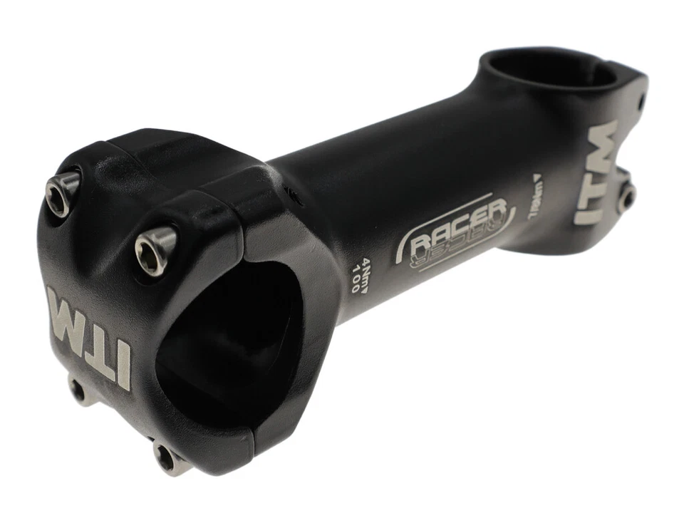 ITM RACER Alloy Bike Stem 31.8D 1 1/8" 7° Rise 90/100/110mm Black - Image 2 of 4