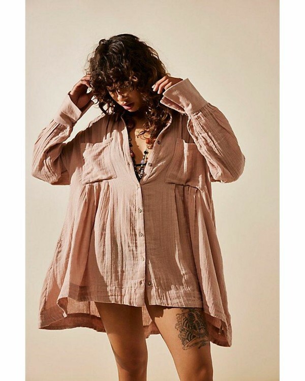 トップス borders GATHER SHIRT TUNIC 36 borders GATHER SHIRT TUNIC 36