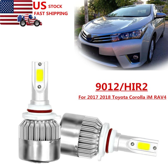9012 HIR2 LED Headlight Bulb KIT for 2017 2018 Toyota Corolla iM RAV4