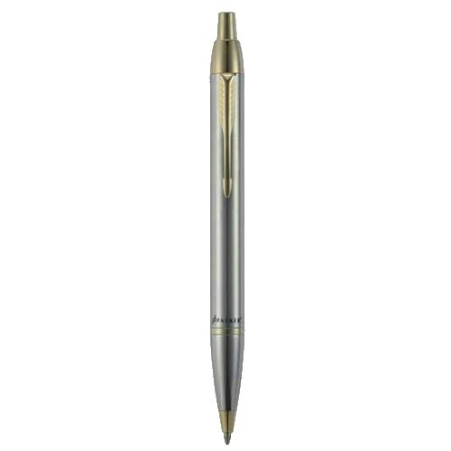 Parker Insignia Ballpoint Pen Stainless Steel & Gold In Box Made