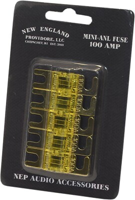 #ad 5 Pack 100 Amp Mini ANL Fuse Gold Plated Car Audio $9.95