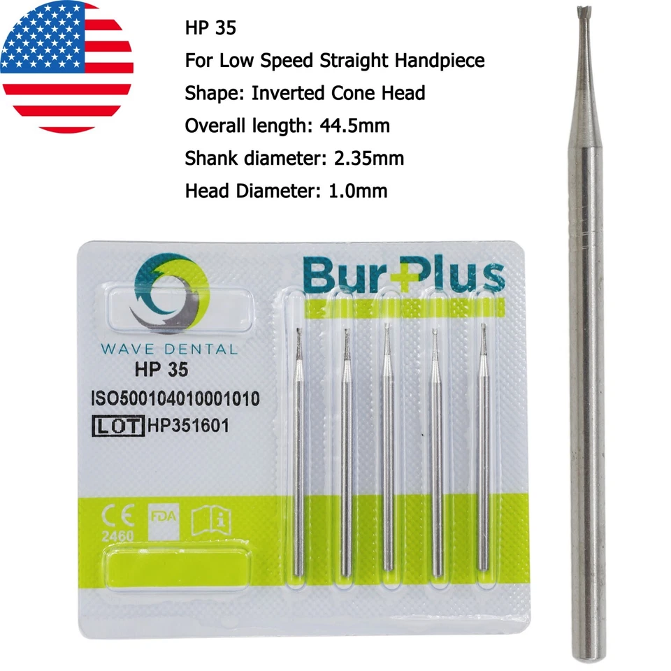 Wave Dental Carbide Burs HP 44.5mm For Low Speed Straight Handpiece HP 34 35 37 - Image 3 of 4