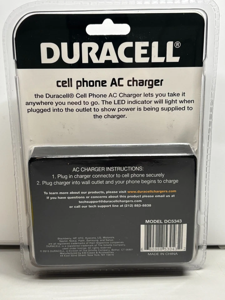 Duracell Cell Phone AC Charger DC5343 New - Image 3 of 4