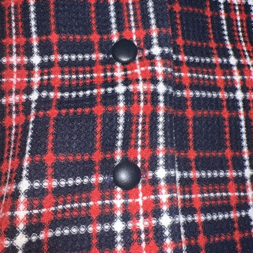 Vintage 70er Young Society rot marine kariert Jacke M Blazer Retro Rockabilly - Bild 4 von 12