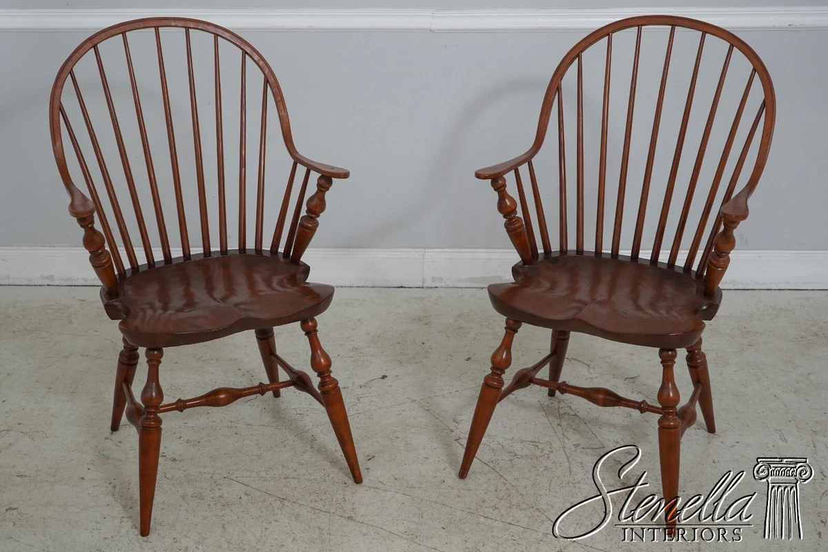 L61365EC Set of 6 B.DELIN Bench Made Windsor Dining Room Chairs
