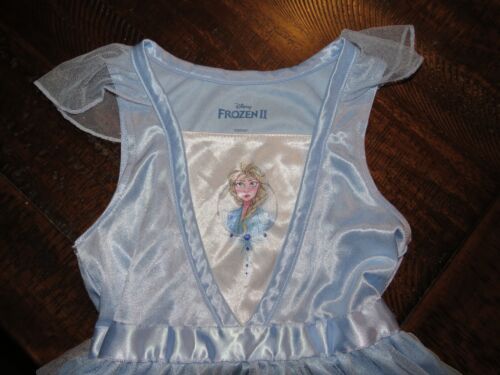 DISNEY FROZEN II PRINCESS ELSA NIGHTGOWN COSTUME SZ M BLUE GOWN DRESS UP - Picture 4 of 11