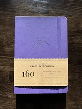 Archer & Olive Rare Purple Mountain Vegan Leather Kraft Sketchbook From Sub Box