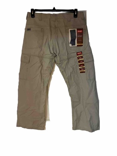 NWT WRANGLER Teen Boys Husky Fit Adjusts 34 Waist Cargo Pants (Khaki) x30" Sz 18 - Picture 3 of 3
