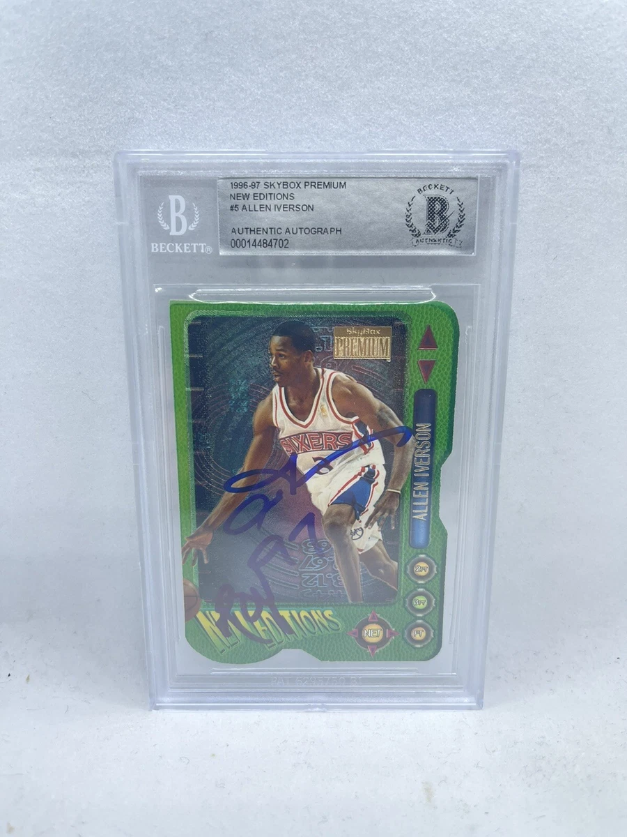 SkyBox Allen Iverson Basketball Autographed Sports Trading Cards