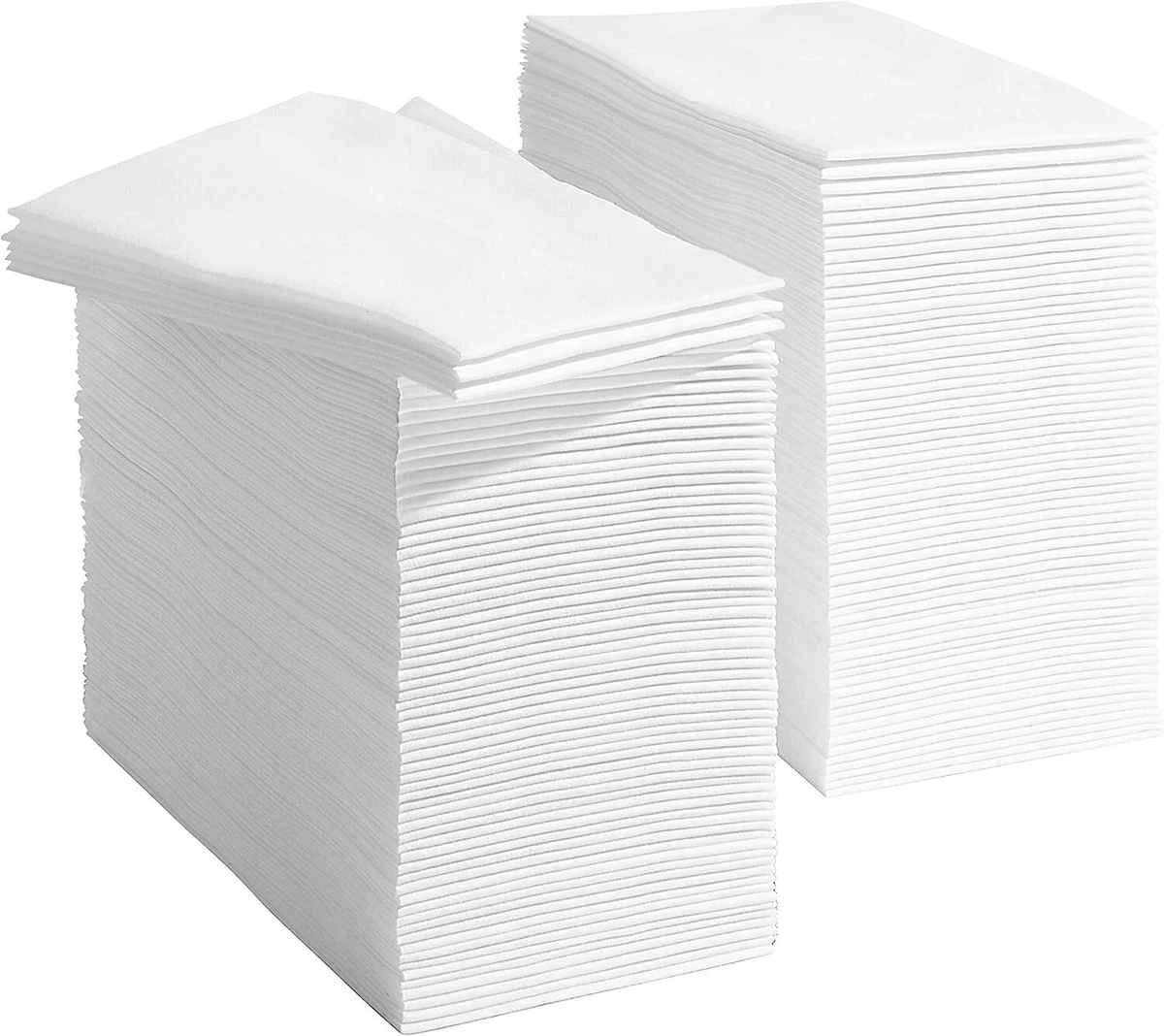 200 Linen Feel Disposable Paper Hand Towels White Guest Towels
