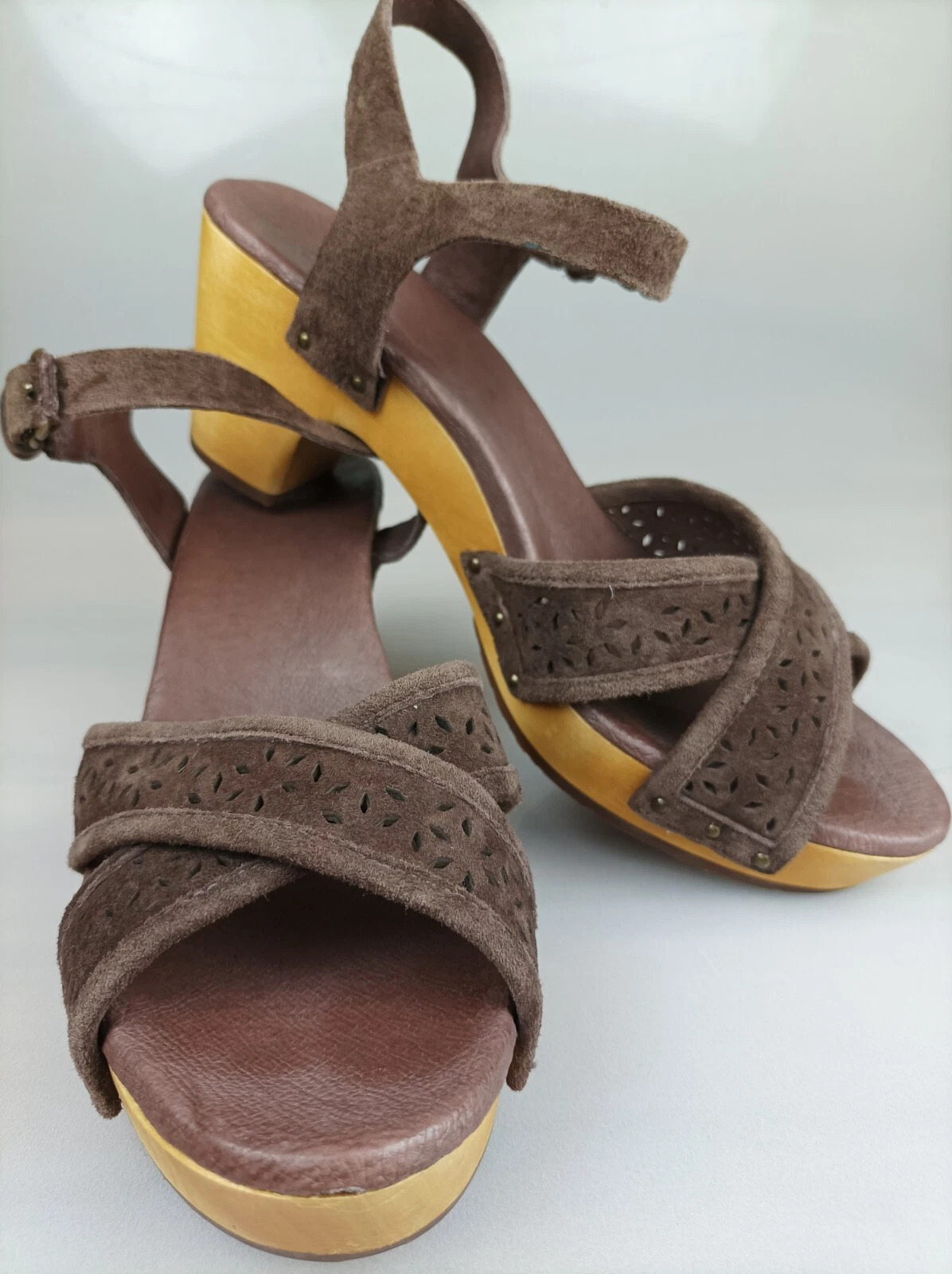 Sandali estivi donna UGG legno tacco altezza media USA10 UK8 5 EU41 Giappone 270