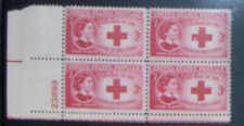 US 3¢ stamp SC #967 American Red Cross Clara Barton MNH 1948 plate block