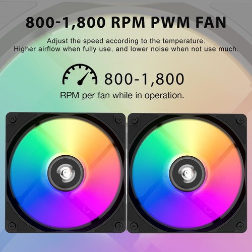 Cooler CPU Heat Fan RGB Cooling for with Gaming Intel PWM Fans ARGB 1155 1151 - Picture 5 of 7