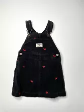 Oshkosh Vestbak Black Corduroy Dress With Red Scottie Dogs Size 4 Toddler