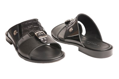 Giampieronicola  5447 Italian mens combinations of black leathers sandals