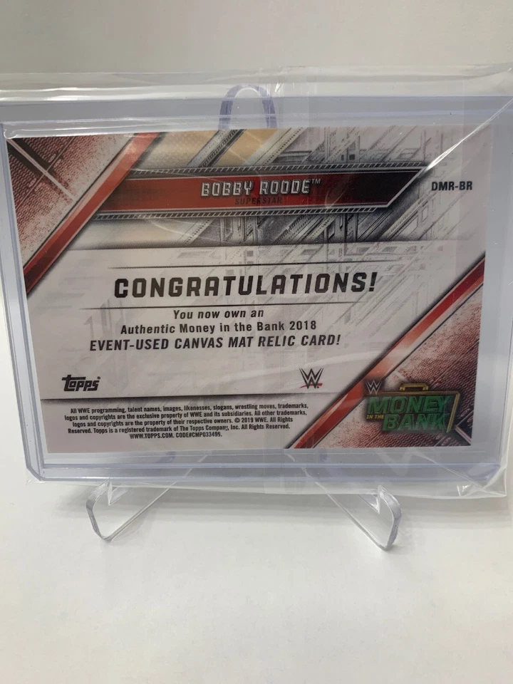 2019 TOPPS WWE EVENT USED MAT RELIC BOBBY ROODE MONEY IN THE BANK # DMR-BR - Image 3 of 3