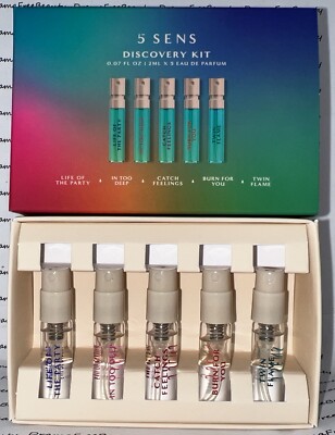 5 SENS Discovery EDP Eau De Perfume Set Kit Catch Feelings Life of the Party NIB