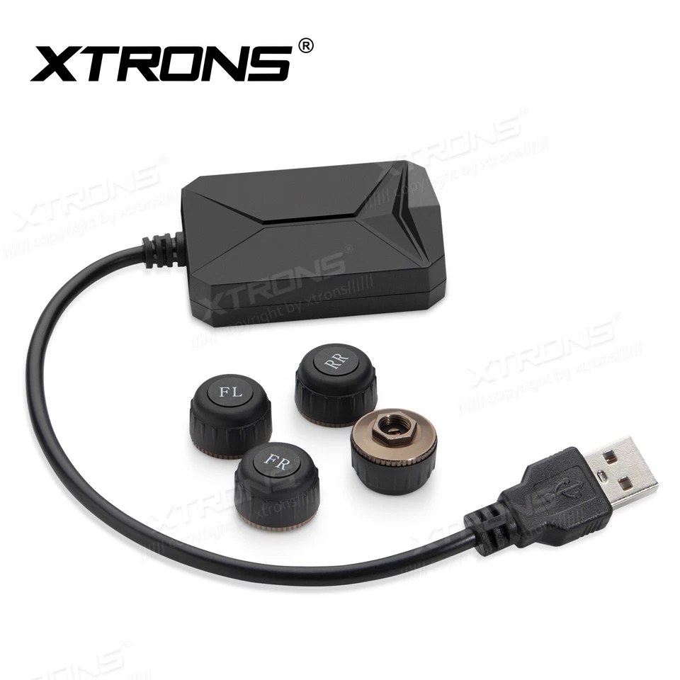 Sistema de monitoreo de presión de neumáticos TPMS para automóvil + 4 sensores externos para unidad Android Foto 2 de 4