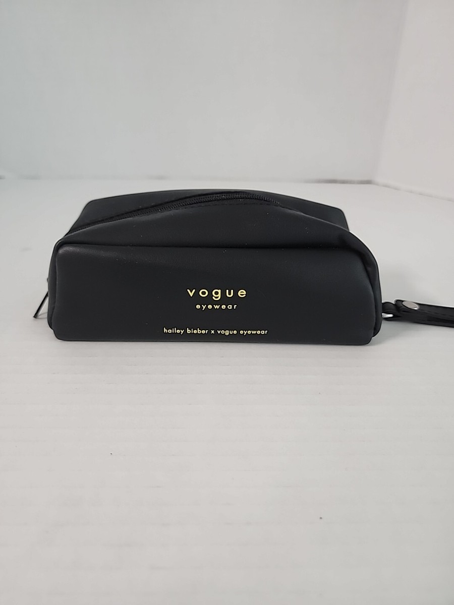Hailey Bieber x Vogue Eyewear • Glasses CASE • Zippered• EYEWEAR NOT INCLUDED Hailey Bieber x Vogue Eyewear Sunglasses Case-Black w/Strap  main image 2