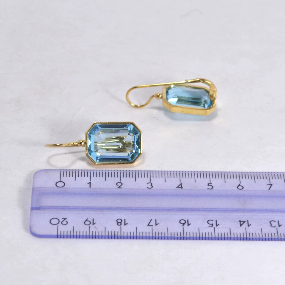 ORECCHINI ARGENTO 925  CRISTALLI  AZZURRO  OTTAGONALI                  AGHT 0872 - Immagine 3 di 3