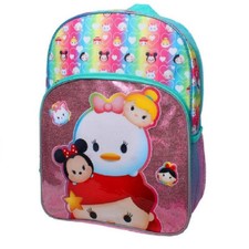 Mochila Disney Tsum Tsum Princess Tsums 16 pulgadas con bolsillos laterales de malla