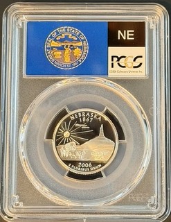 2006 S Silver Nebraska State Quarter Proof PR70 DCAM PCGS Flag Label