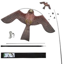 Bird Hawk Flying Kite with Pole Crop Protector Bird Scare Flying Kite with 4m...