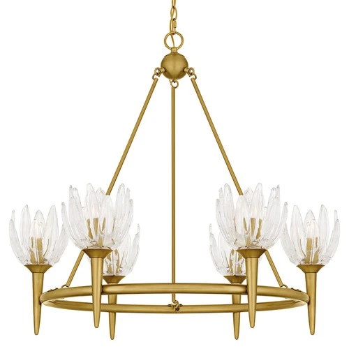 Quoizel SHA5032 Shea 6 Light 31"W Candle Style Chandelier - Gold - Picture 1 of 12