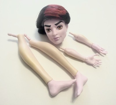 Monster High Create A Monster CAM Vampire Boy Doll Head, Wig & Limbs Only 2011.