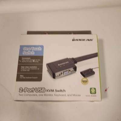 IOGEAR GCS22U 2-Port USB KVM Switch VGA One Touch Remote Two Computers