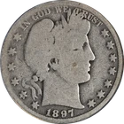 1897-O Barber Half Dollar ANACS AG3 Key Date Decent Eye Appeal