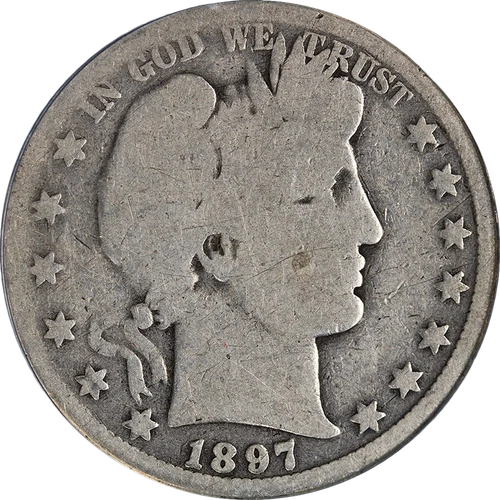 1897-O Barber Half Dollar ANACS AG3 Key Date Decent Eye Appeal