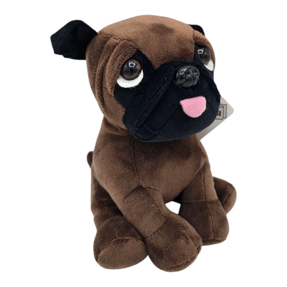 Mops Hund Kuscheltier Plüschtier Maxzi Plush Stofftier Spielzeug Kinder 15cm - Bild 2 von 4