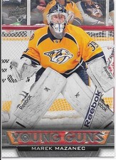 2013-14 Upper Deck Series Two MAREK MAZANEC Young Guns rookie card #468