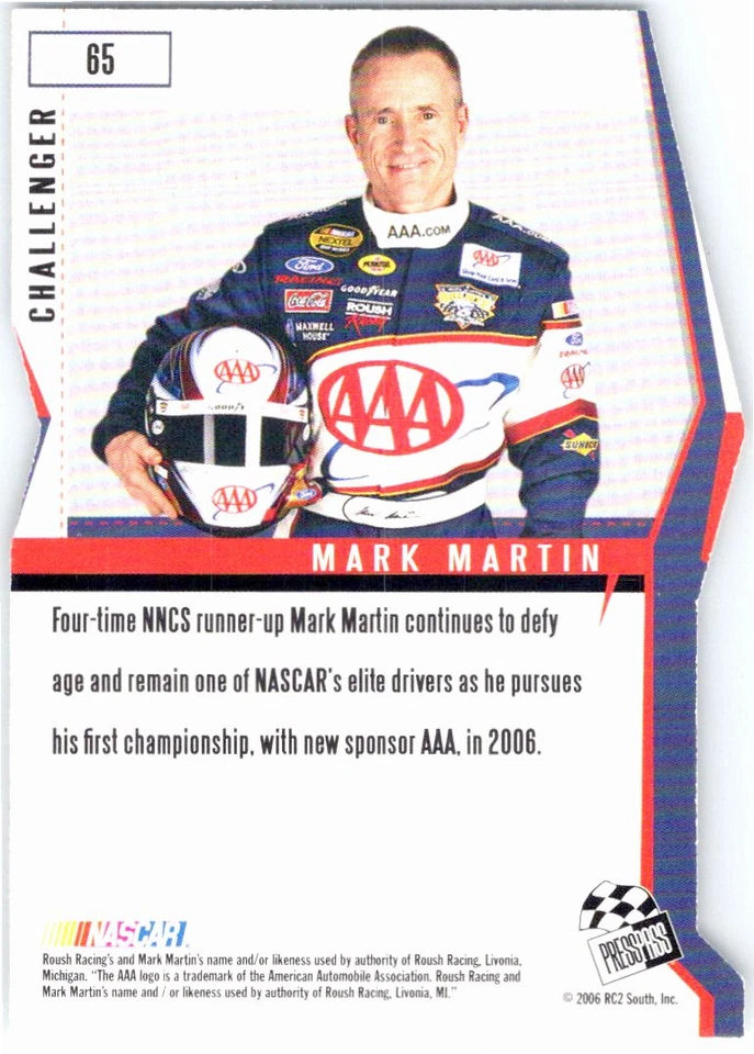 2006 Press Pass Premium #65 Mark Martin - Image 2 of 2