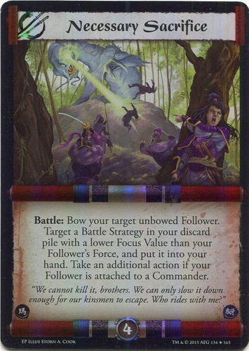 Necessary Sacrifice FOIL Ungraded L5R: Evil Portents