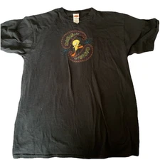 Vintage Looney Tunes Graphic Tee Size XL Tweety Bird Paisley Embroidered