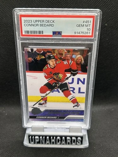 CONNOR BEDARD - 2023 Upper Deck Young Guns #451, PSA 10
