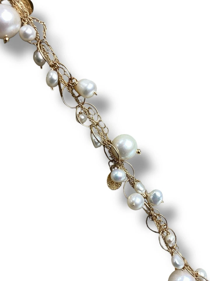 Mabel Chong Venus 珍珠小饰品项链 14 kt 金色晚礼服精致 — 第 3/4 张图片